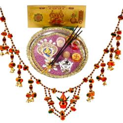 Regional Festivals - Gudi Padwa Traditional Toran Gift Set with Pooja Thali