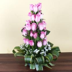 Designer Flowers - Adorable Pink Roses Arrangement