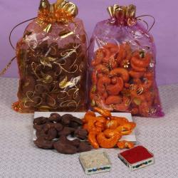 Bhai Dooj Gift Combos - Bhaidooj Special Chocolate Cashew and Cheese Cashew 