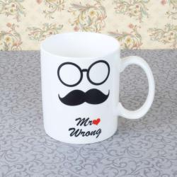 Send Bhai Dooj Gift Personalized Black Mustache Mug To Coimbatore