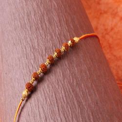 Premium Rakhis - Simple Rudraksha Rakhi