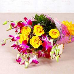 Mothers Day Flowers - Mothers Day Bouquet of Orchids and Roses