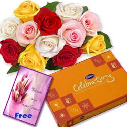 Baisakhi - Roses Chocolates With Greeting Card
