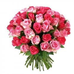 Valentine Flowers - Bouquet of Red and Pink Roses For Romantic Couple