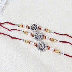 Rakhi Sets - Triple Om Ideal Designer Rakhi