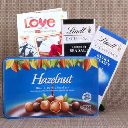 Imported Lindt and Hazelnut Chocolates for Valentines Day