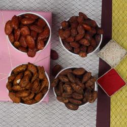 Bhai Dooj Gift Ideas - Bhai Dooj Gift of  Honey Pizza Peri Peri Black Pepper Almonds 