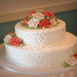Designer Cakes - Engagement Vanilla Cake