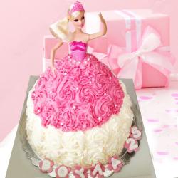 Barbie Cakes - 3 Kg Barbie Doll Shape Cake