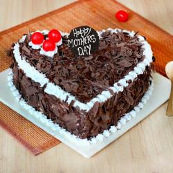Mothers Day Heart Shape Black Forest Cake